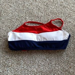 Red White and blue swimsuit top